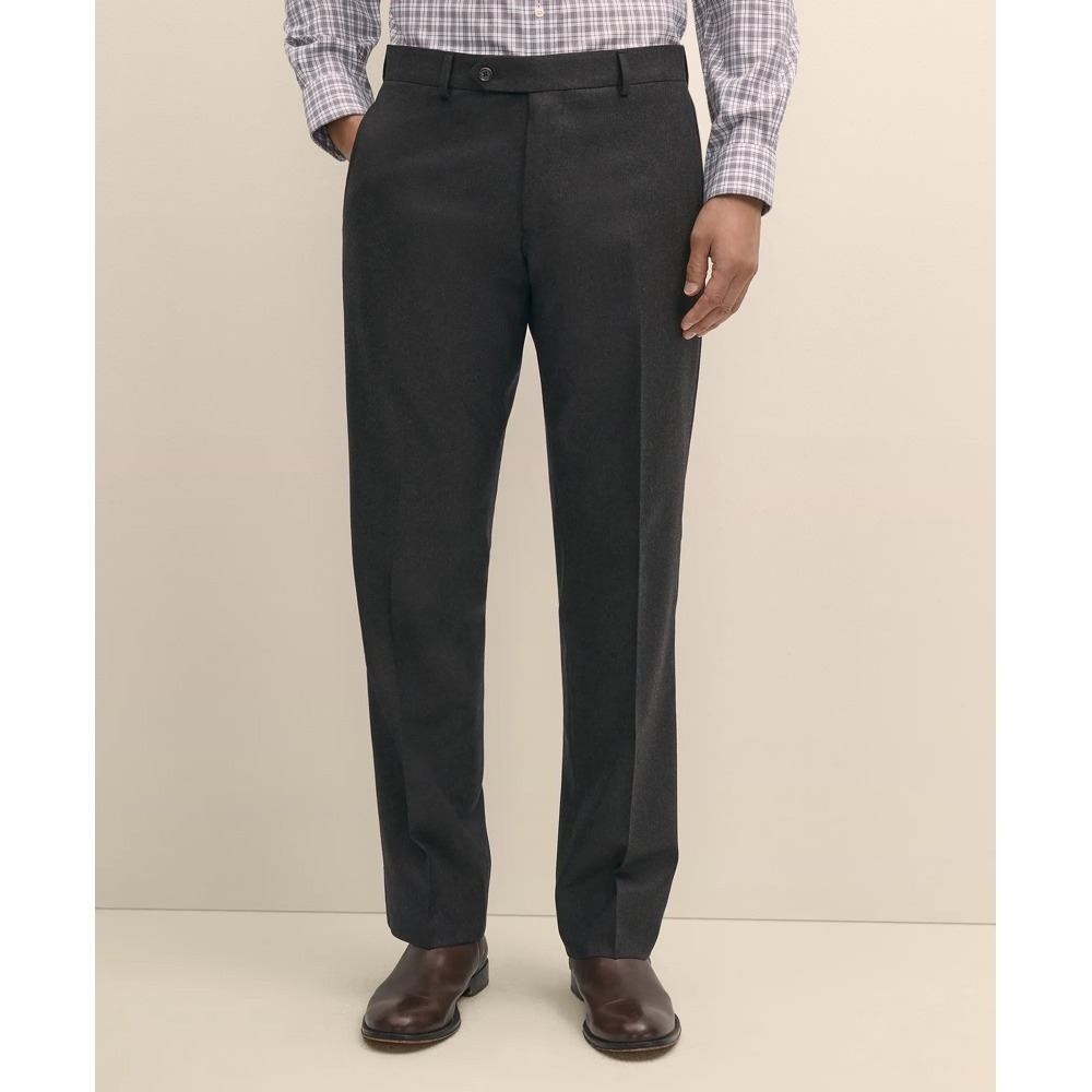 Brooks Brothers 1818 Madison Wool Dress Pants Mens 36x30 Brown Flat Front